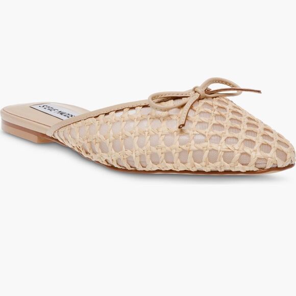Steve Madden Birdee Raffia Mule Flats - Picture 1 of 6